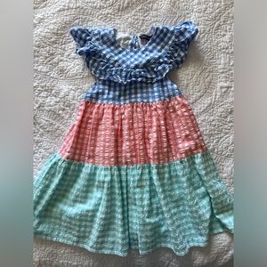 Andy & Evan Gingham Tiered Dress, size 6x